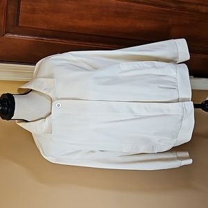 VINTAGE HUNTER GLEN JACKET L LARGE OFF WHITE ZIPUP POCKETS LIGHTWEIGHT